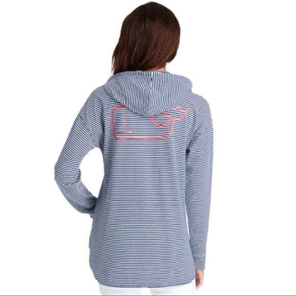 vineyard Vines Striped Edgartown Hooded Tee Sz XXS - Picture 12 of 12